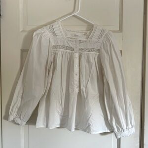 Doen white Cotton Top. Size xs.